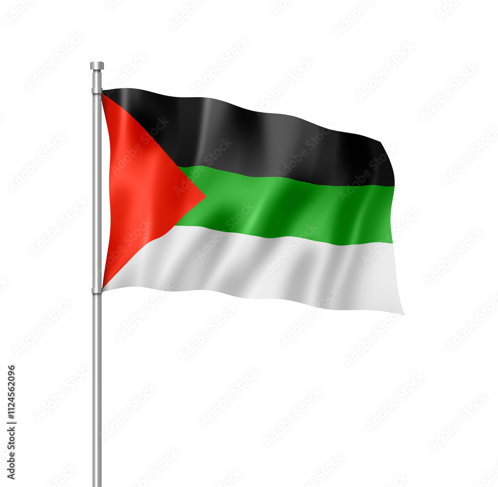 Arabic langage flag isolated on white Arabic langage flag isolated on white