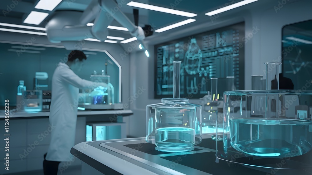 Scientists Analyzing Samples in a Sterile Lab Environment Scientists Analyzing Samples in a Sterile Lab Environment