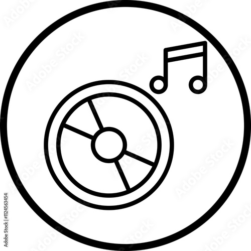 Music CD Vector Icon Style