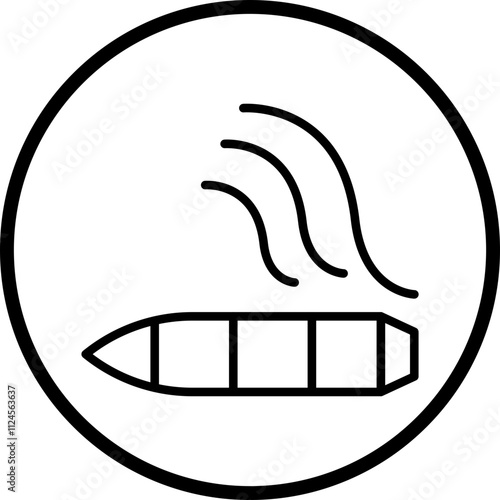 Cigar Vector Icon Style