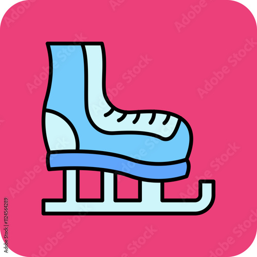 Sticker Ice skate Icon
