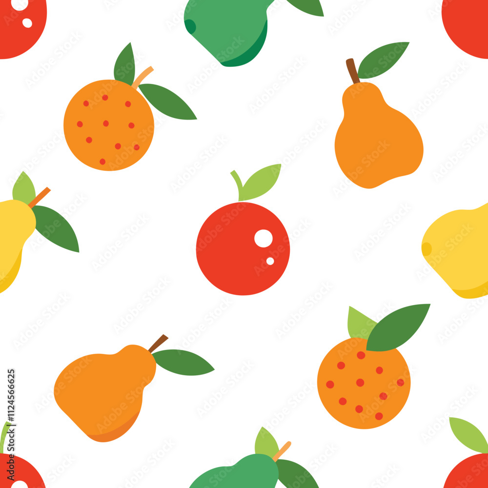 Obraz premium Fruits Patten Design Vector Illustration 