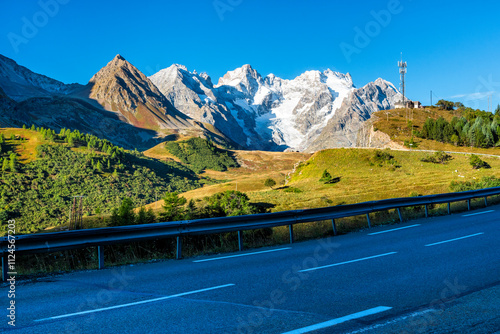 Scenic view of Col du Lautaret in France's Savoier Alps photo