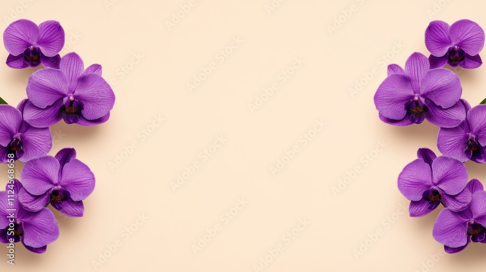 A close up of purple flowers with a white background. The flowers are arranged in a way that they are almost touching each other. Concept of harmony and unity, as the flowers are all of the same color A close up of purple flowers with a white background. The flowers are arranged in a way that they are almost touching each other. Concept of harmony and unity, as the flowers are all of the same color