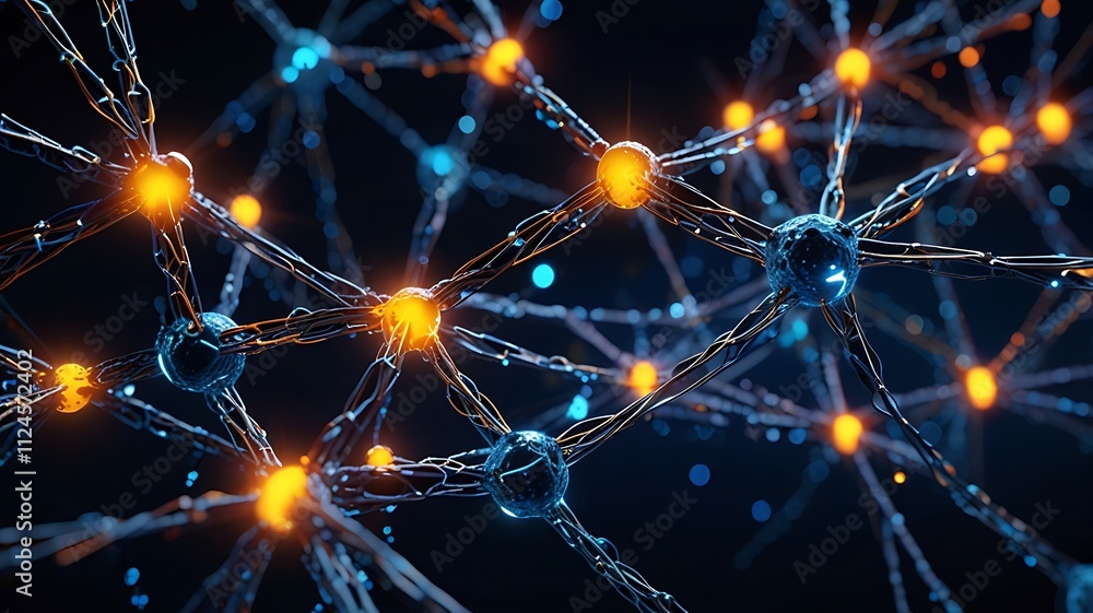 Illuminated Neural Network Connections Abstract Art Illuminated Neural Network Connections Abstract Art