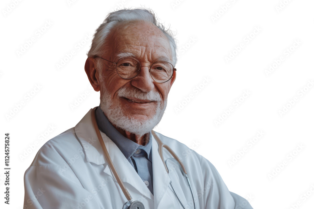 Experienced Older Doctor Showcasing Expertise and Compassionate Care with a Touch of Grey Hair Experienced Older Doctor Showcasing Expertise and Compassionate Care with a Touch of Grey Hair