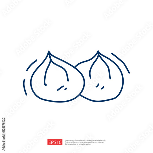 The image features a simple line drawing of two stylized, rounded shapes resembling water droplets or possibly fruit, with subtle facial expressions.