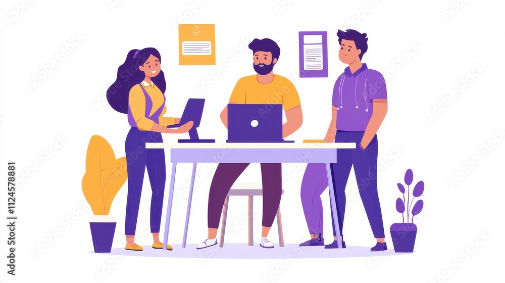 Team Collaboration in a Bright Office Setting Team Collaboration in a Bright Office Setting