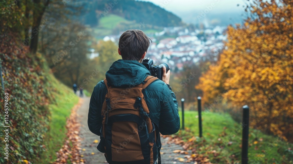 Autumn Hiking Adventure in the Picturesque Mountain Village Autumn Hiking Adventure in the Picturesque Mountain Village