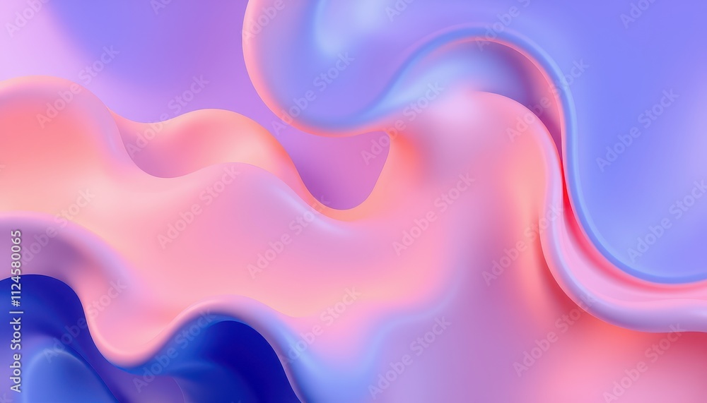 Abstract Pink Blue Swirling Fluid Design Abstract Pink Blue Swirling Fluid Design