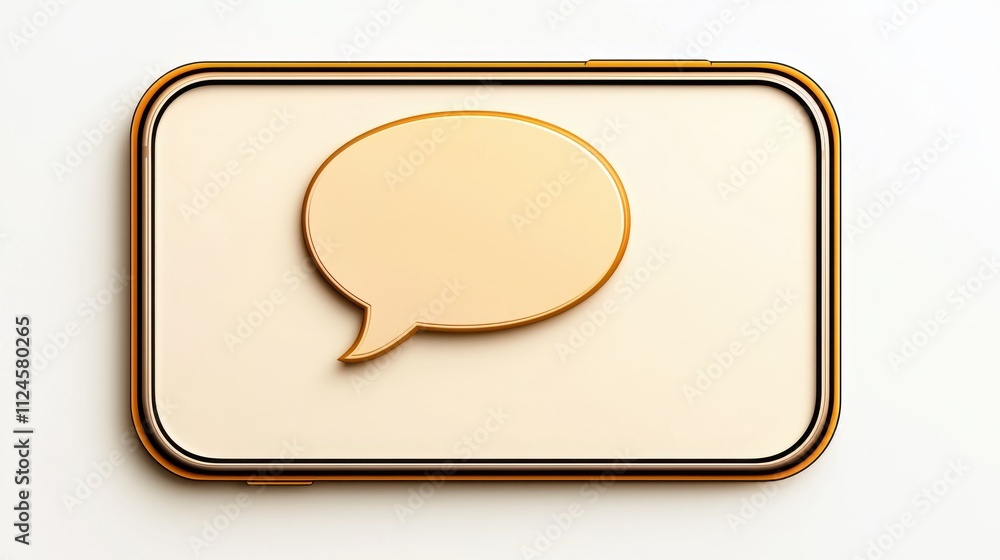 Modern Speech Bubble Icon on Minimalist Background for Communication Modern Speech Bubble Icon on Minimalist Background for Communication