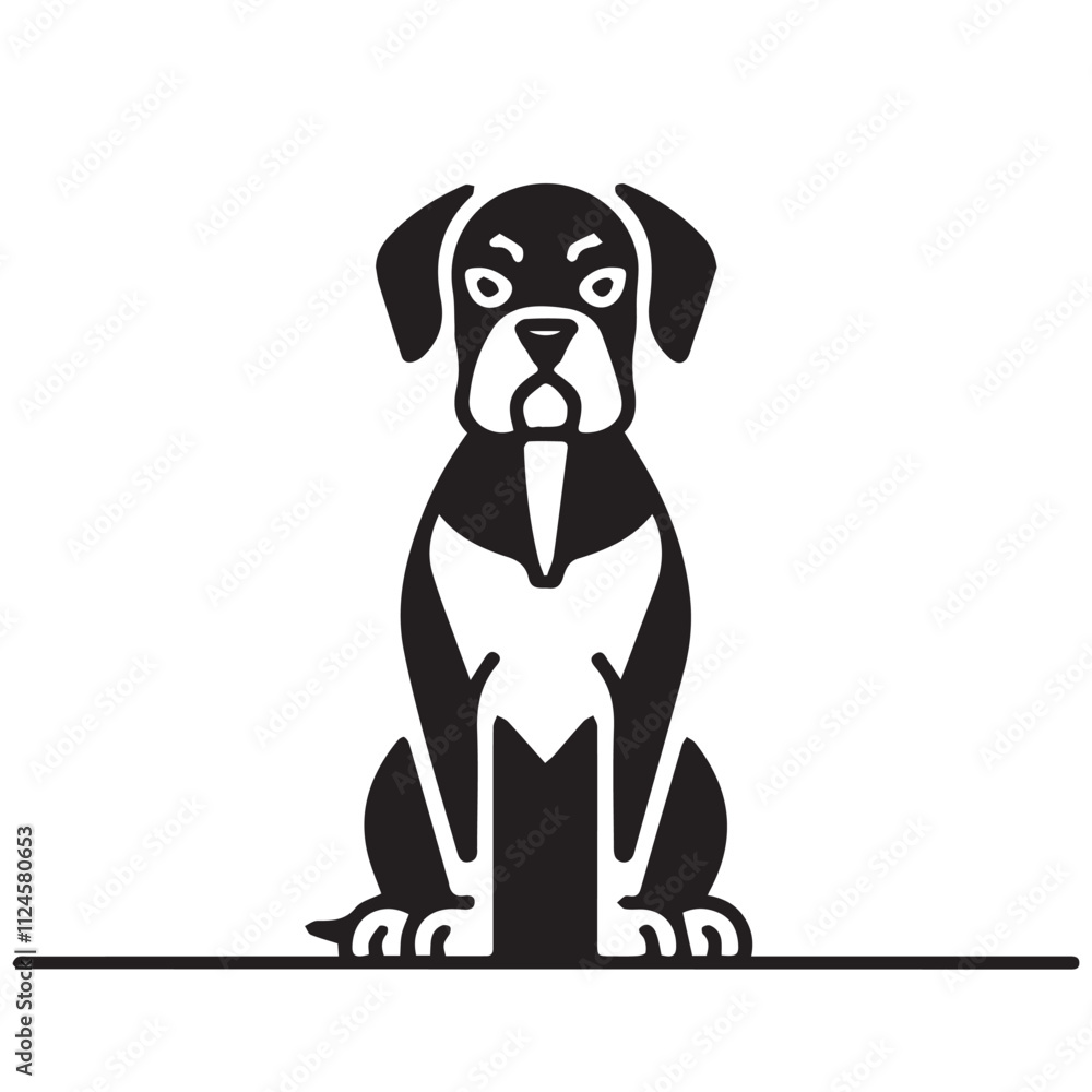Fototapeta premium dog silhouette vector