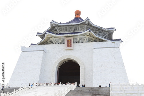 Taipei City, Taiwan-December 09, 2024: Chiang Kai-shek Memorial Hall is a national monument located in Zhongzheng District, Taipei City. There are many garden landscapes and squares in the park. photo