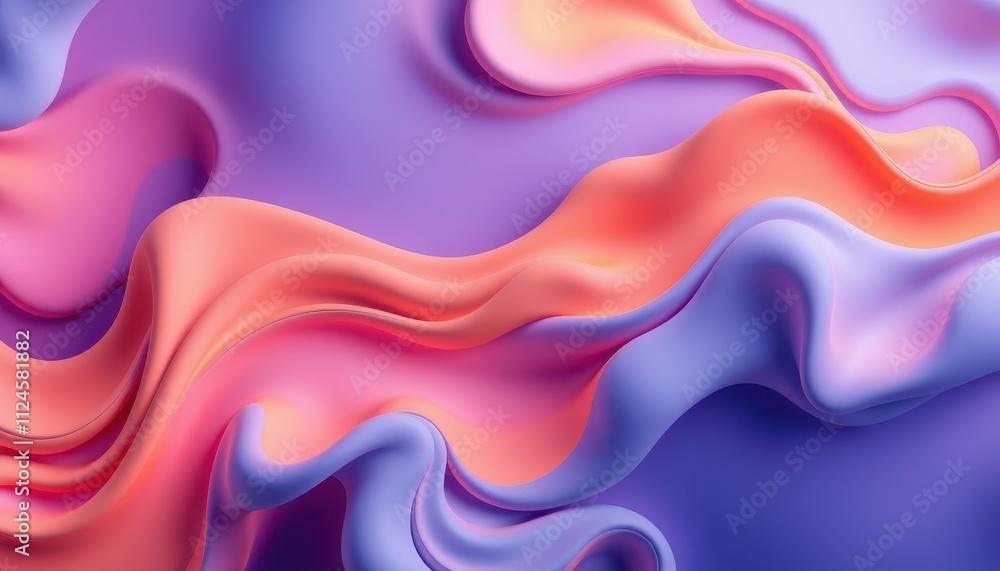 Abstract Swirling Pink and Purple Fluid Forms Abstract Swirling Pink and Purple Fluid Forms