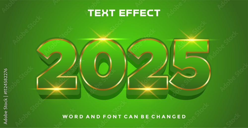 2025 editable text effect 2025 editable text effect