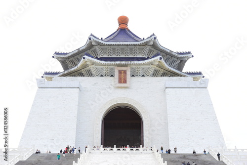 Taipei City, Taiwan-December 09, 2024: Chiang Kai-shek Memorial Hall is a national monument located in Zhongzheng District, Taipei City. There are many garden landscapes and squares in the park. photo