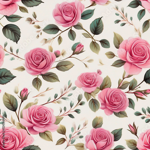 Elegant watercolor artwork of pastel roses, ideal for romantic wedding invitations and branding purposes