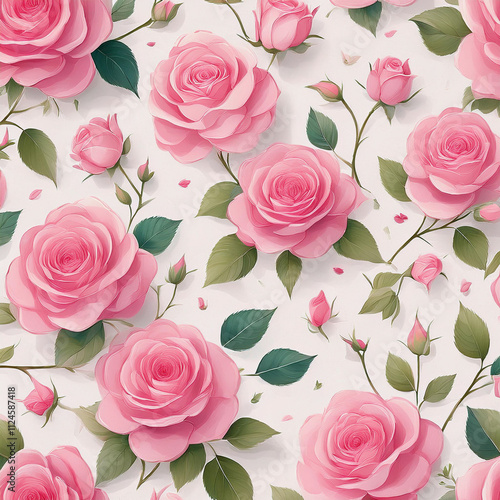 Elegant watercolor illustration perfect for wedding invitations and decor, featuring soft pastels and romantic motifs.