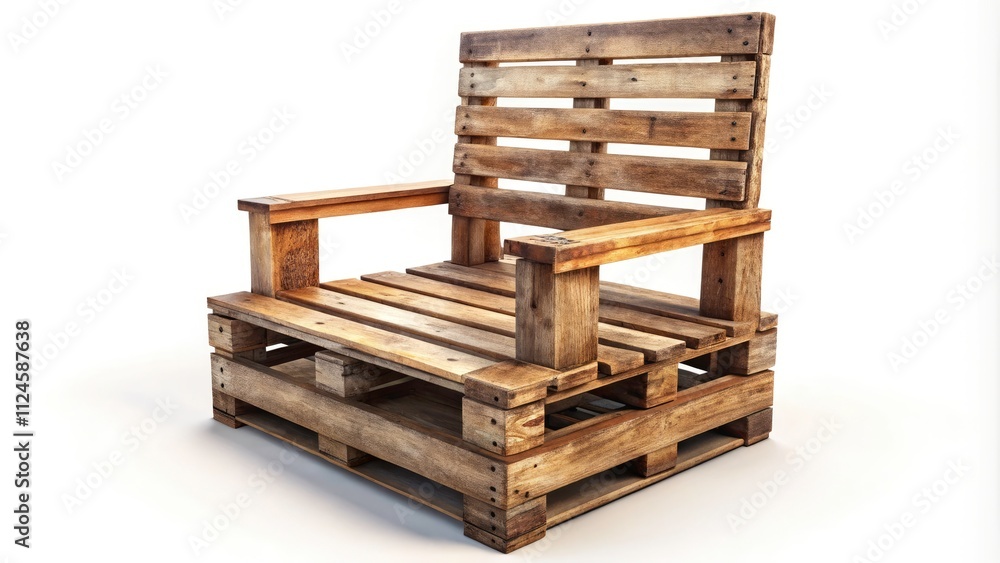Rustic Pallet Chair, Upcycled Furniture, DIY Pallet Chair, Wooden Pallet Chair, 3D Rendered Pallet Furniture Rustic Pallet Chair, Upcycled Furniture, DIY Pallet Chair, Wooden Pallet Chair, 3D Rendered Pallet Furniture