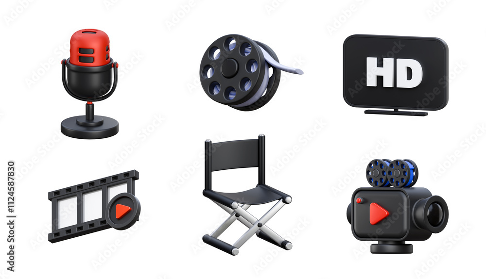 3D Illustration Icon cinema pack 3D Illustration Icon cinema pack