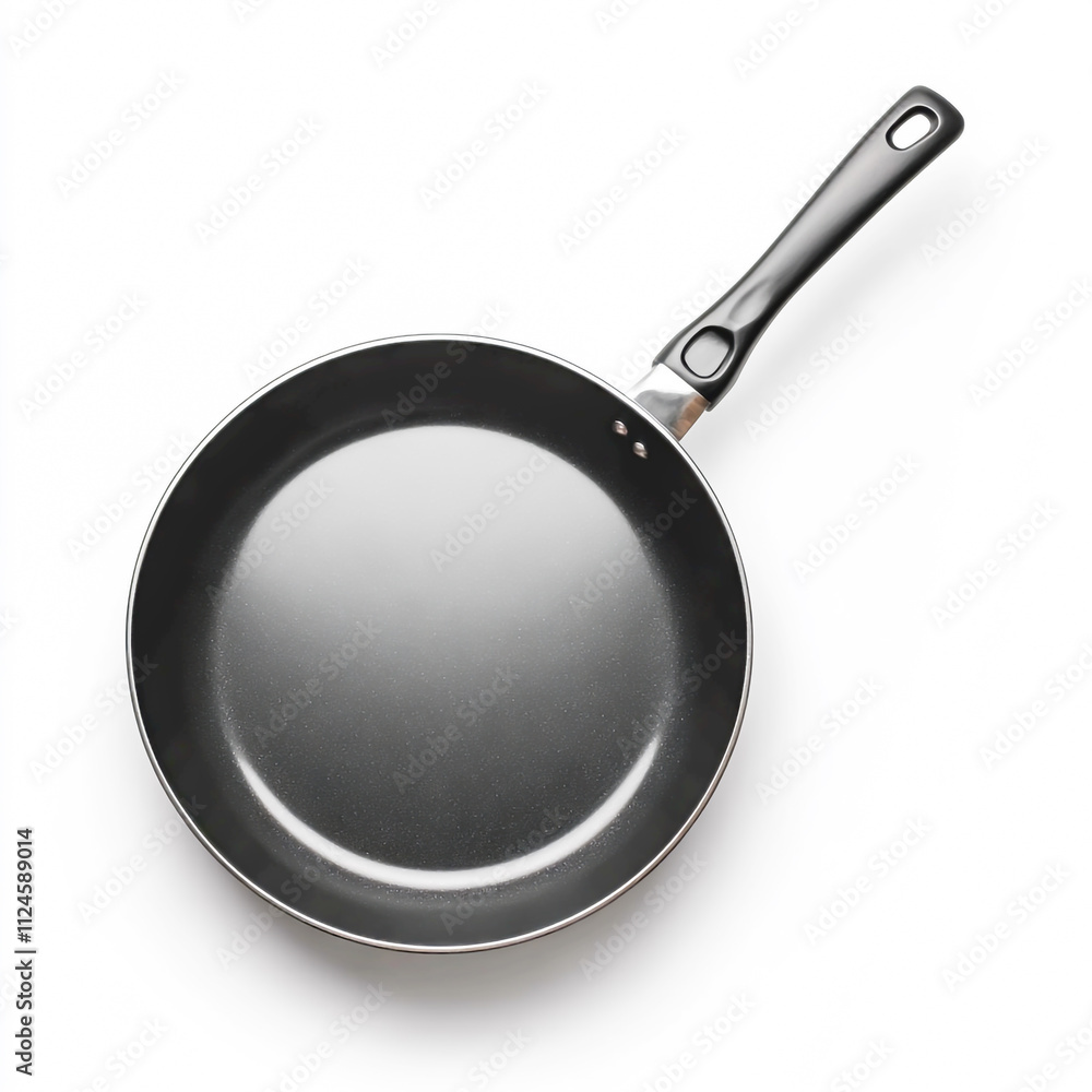 black non stick frying pan Isolated on white backround black non stick frying pan Isolated on white backround