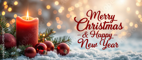 Season's Greetings in Red and Gold