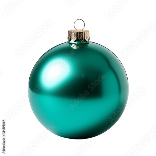 Blue Christmas ornament on a transparent background