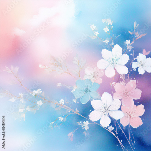 This romantic watercolor illustration is perfect for wedding invitations, menus, and elegant branding