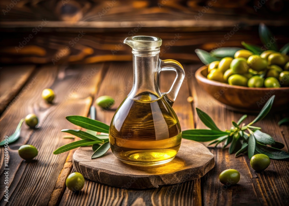 Wooden Table Oil Bottle Product Photography: Rustic Still Life Image of Olive Oil Bottle Wooden Table Oil Bottle Product Photography: Rustic Still Life Image of Olive Oil Bottle