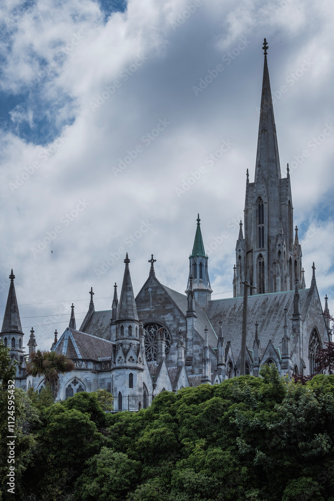 Fototapeta premium Charming British-Style Architecture and Streetscapes of Dunedin, New Zealand