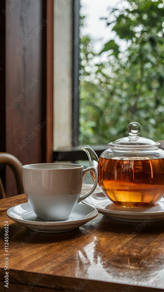 teapot and cup of tea teapot and cup of tea