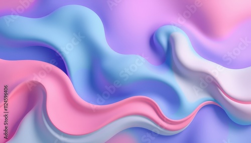 Abstract Pastel Waves Fluid Design Background