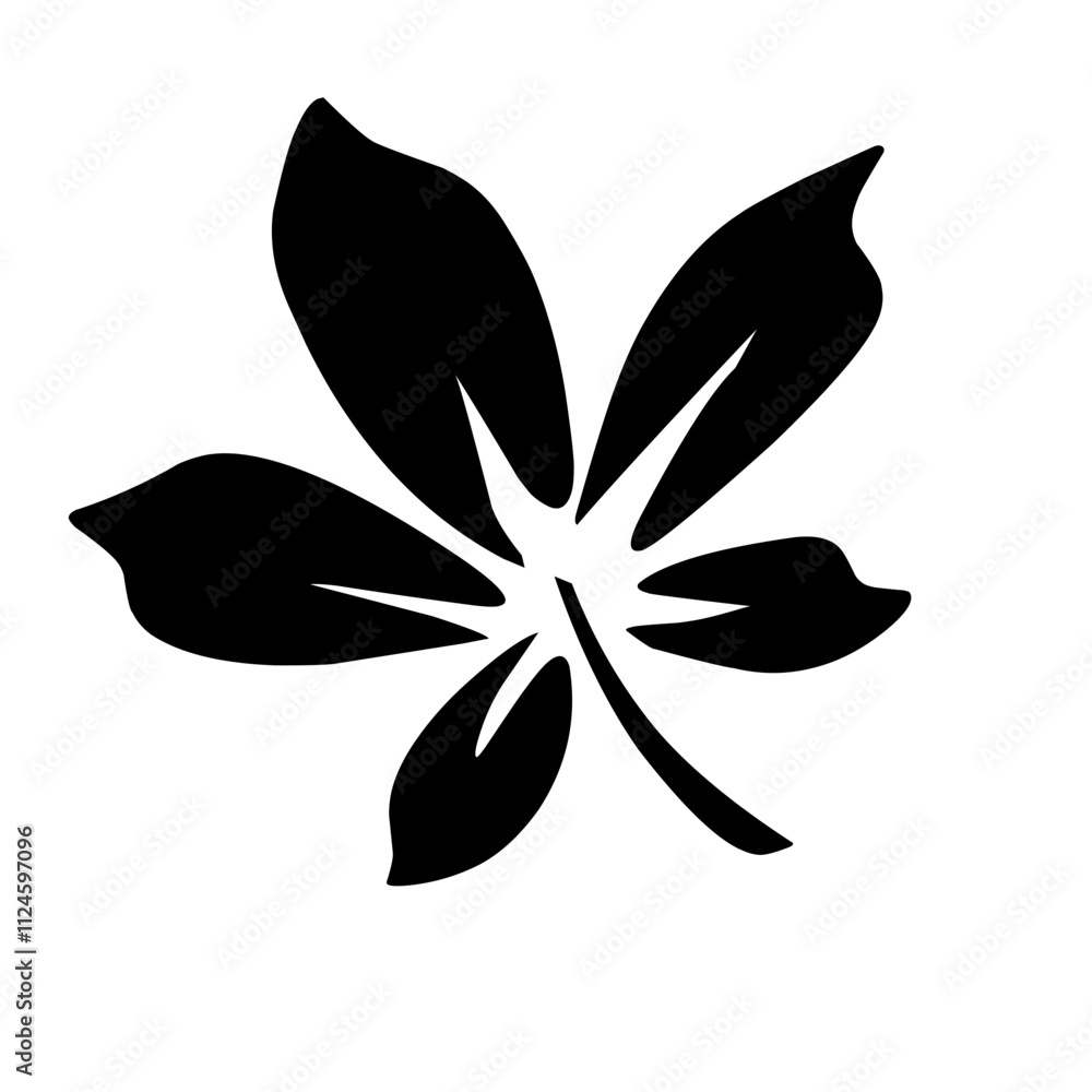 Hand drawn leaf silhouette Hand drawn leaf silhouette