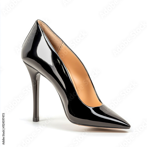 high-heels shoes isolate on white background. photo