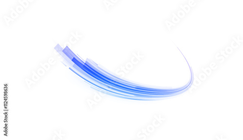 Speed of light concept background. Abstract background rotational border lines, png, effect, wave,neon,line. Neon stripes in the form of drill, turns and swirl. 