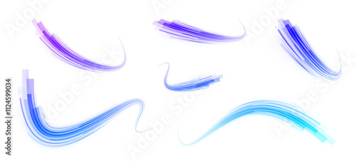 Magic bright shine glow of energy lines, shiny swirl power waves flow, electric trail glowing in dark backgrou. Abstract neon light motorway background. Light arc in neon colors, in the form of a turn