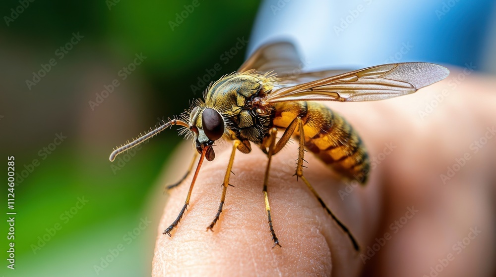 Obraz premium Close-Up of Tropical Insect on Skin