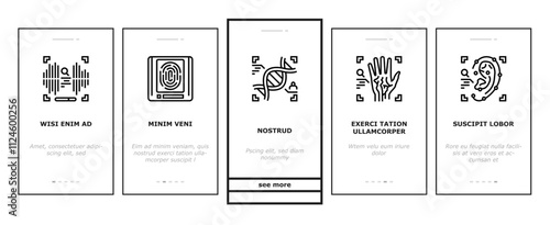 biometric fingerprint id finger onboarding mobile vector identity scan, access verification digital recognition privacy, identification print biometric fingerprint id finger illustrations