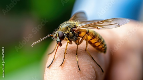 Close-Up of Tropical Insect on Skin