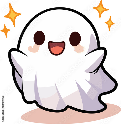 litte ghost emoticon photo