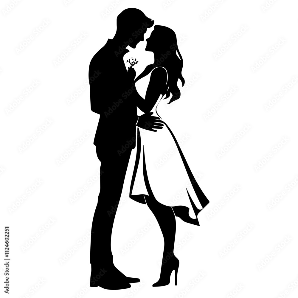 silhouette of a couple silhouette of a couple