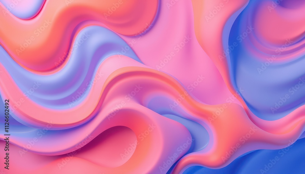 Abstract Pink and Blue Fluid Wave Design Abstract Pink and Blue Fluid Wave Design