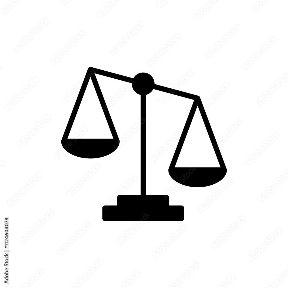 Scales icon vector. Law scale icon. Justice sign and symbol Scales icon vector. Law scale icon. Justice sign and symbol