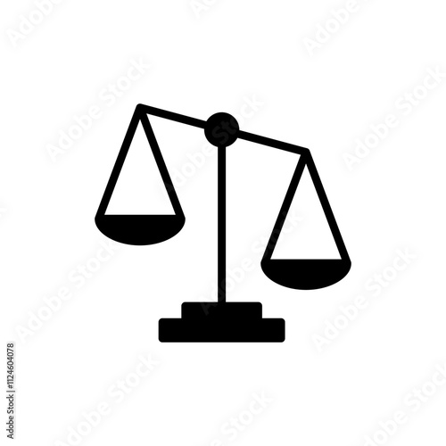 Scales icon vector. Law scale icon. Justice sign and symbol