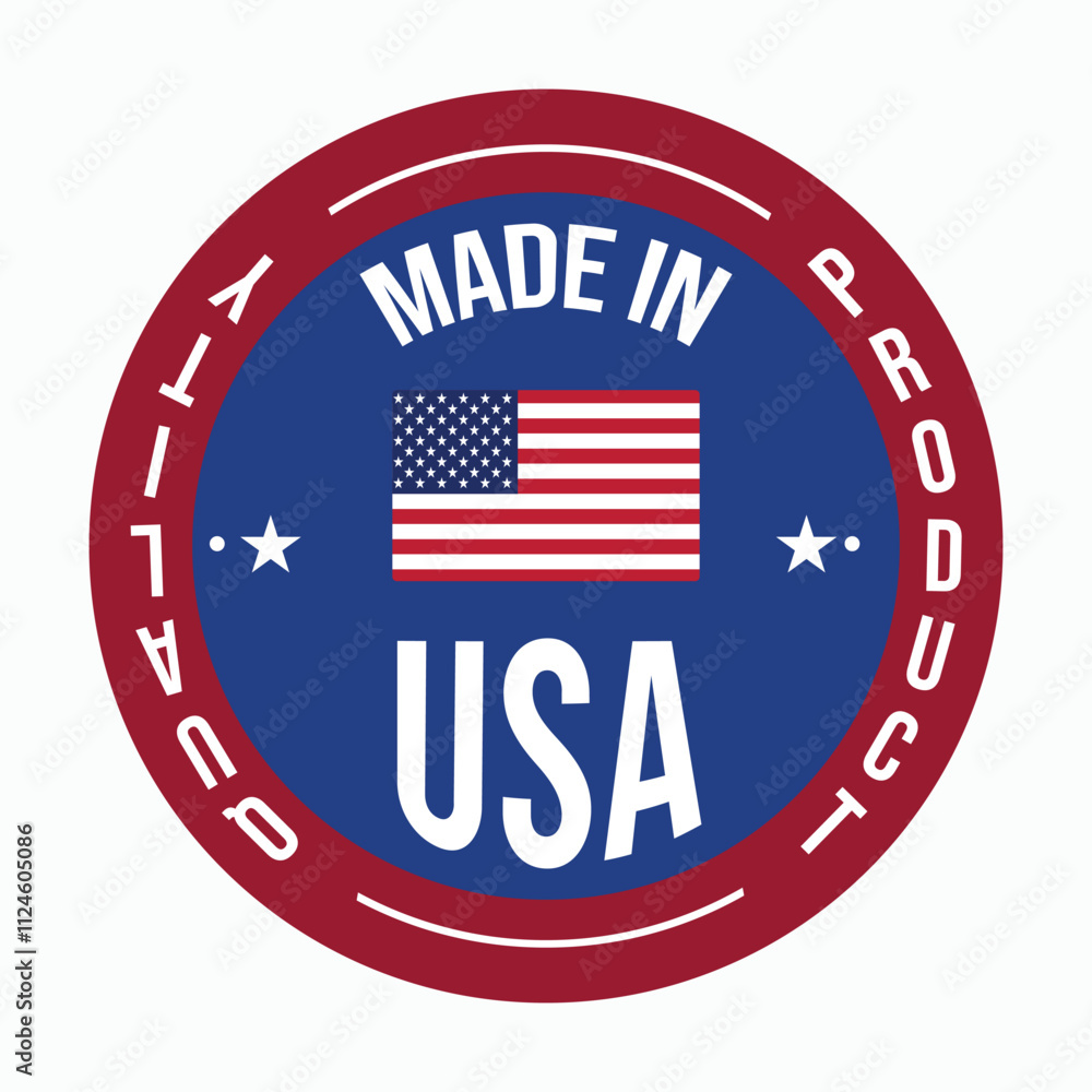 Made in USA. Made in Unite States of America stamp, logo, icon, poster. American product emblem. Quality Product American Made stamp, sticker. Made in USA. Made in Unite States of America stamp, logo, icon, poster. American product emblem. Quality Product American Made stamp, sticker.