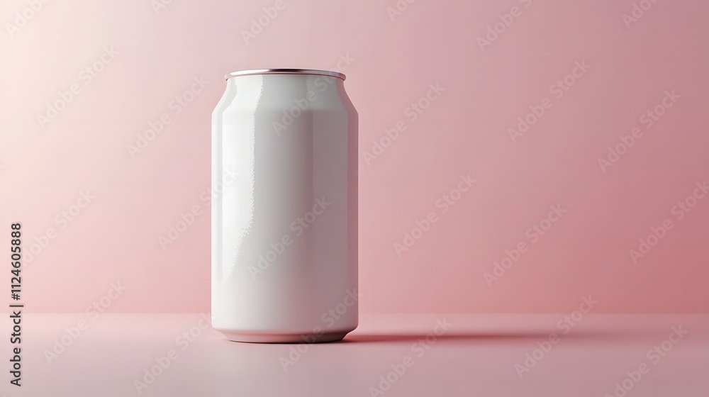 white can with pink background white can with pink background