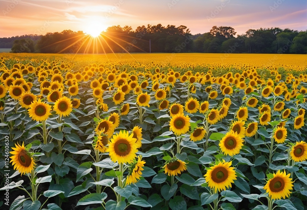 Fototapeta premium Golden Fields at Dusk