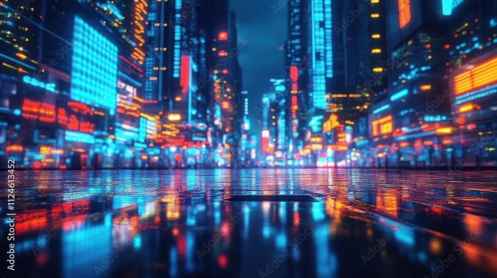 Futuristic Cityscape Digital Marketing Analysis Technology Concept for Investment Decision Making Futuristic Cityscape Digital Marketing Analysis Technology Concept for Investment Decision Making