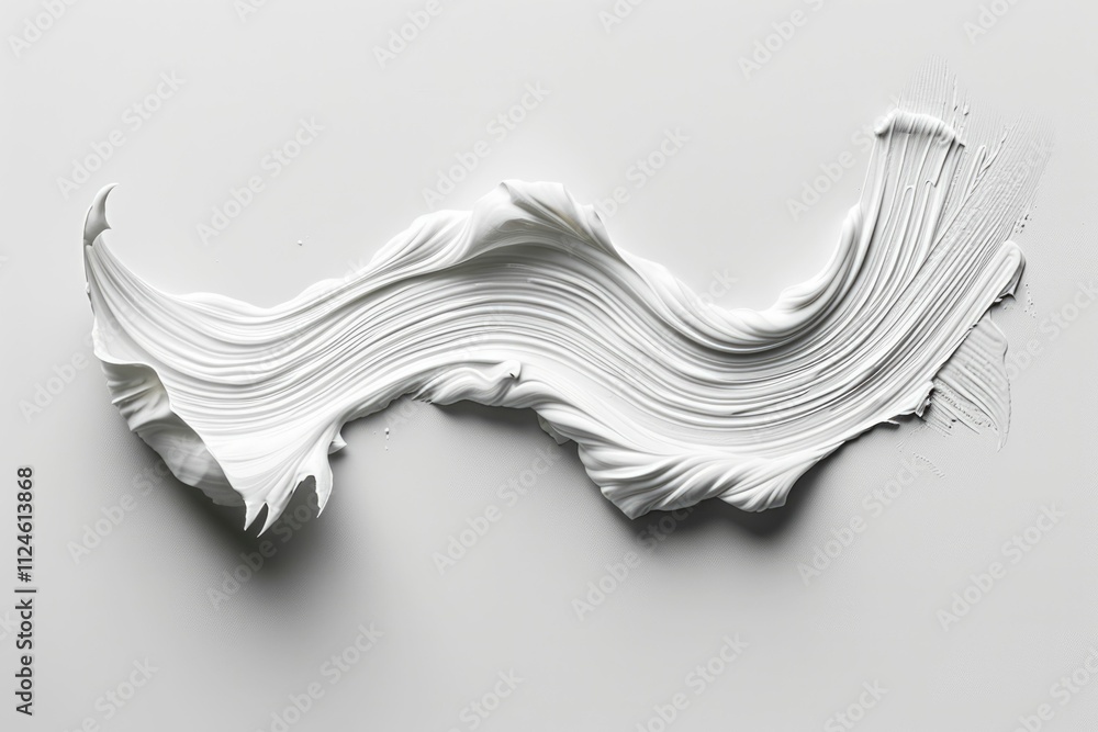 Cream texture texture stroke isolated on white background. Cosmetic product swatch Cream texture texture stroke isolated on white background. Cosmetic product swatch