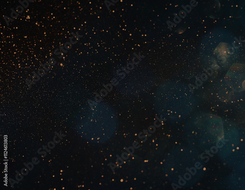 abstract dark background with tiny light sparkles and blurred bokeh effect